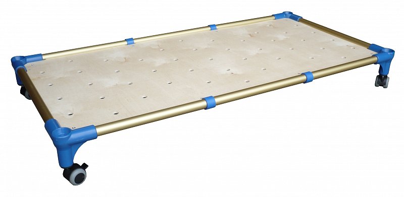 Hliníkové lehátko s kolečky 57x127x24 cm