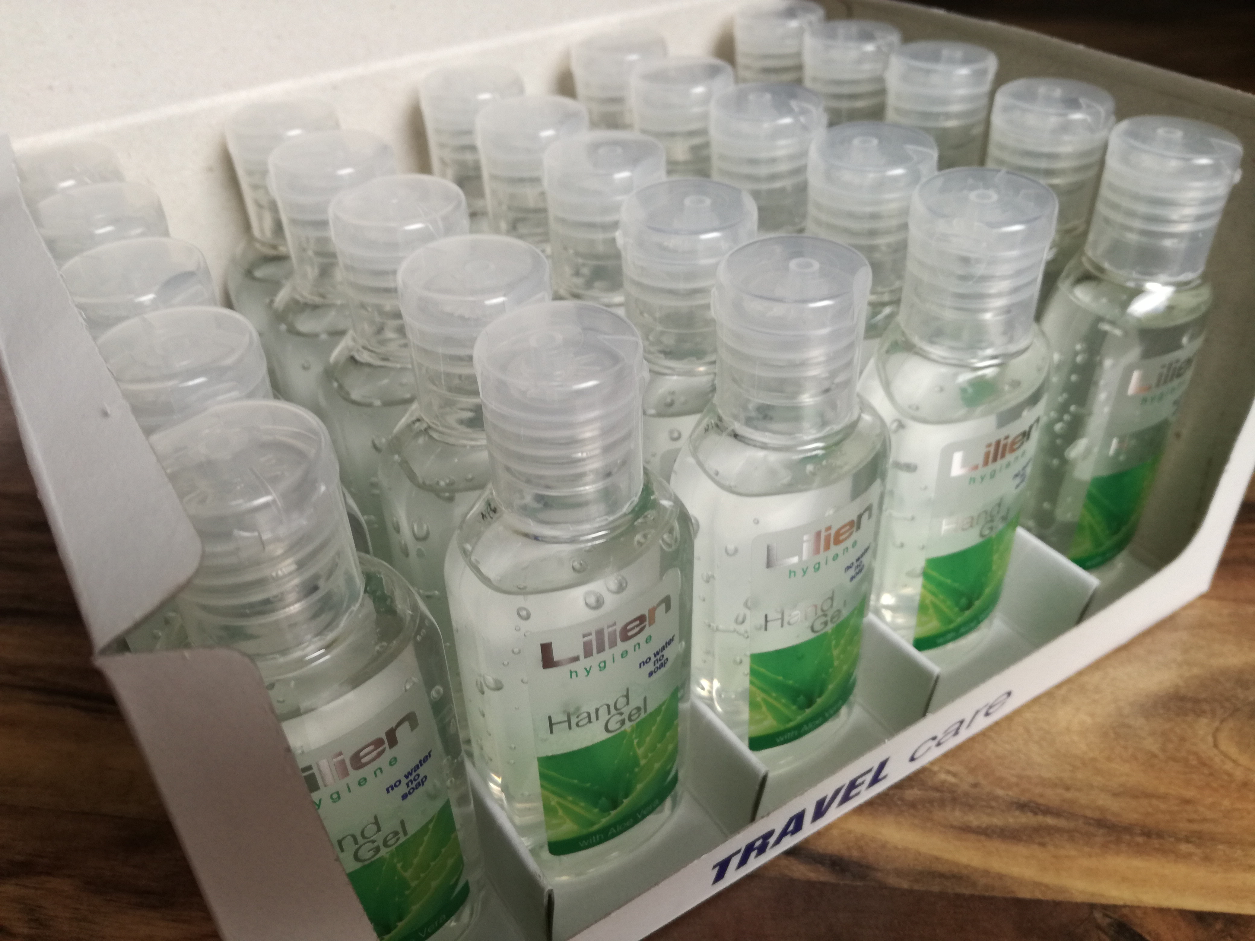 Kapesní dezinfekční gel na ruce Lilien Aloe Vera 25 x 50 ml VÝPRODEJ
