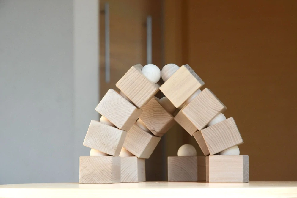 Dřevěná Balanční věž 16 ks