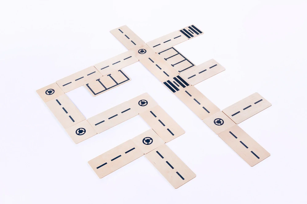 Dřevěná stavebnice ROADS 24 ks