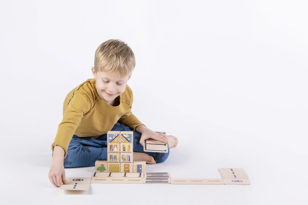 Dřevěná stavebnice CITY 20 ks