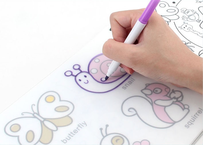 BOX 5x kniha omalovánek + fixy a hadřík ZDARMA