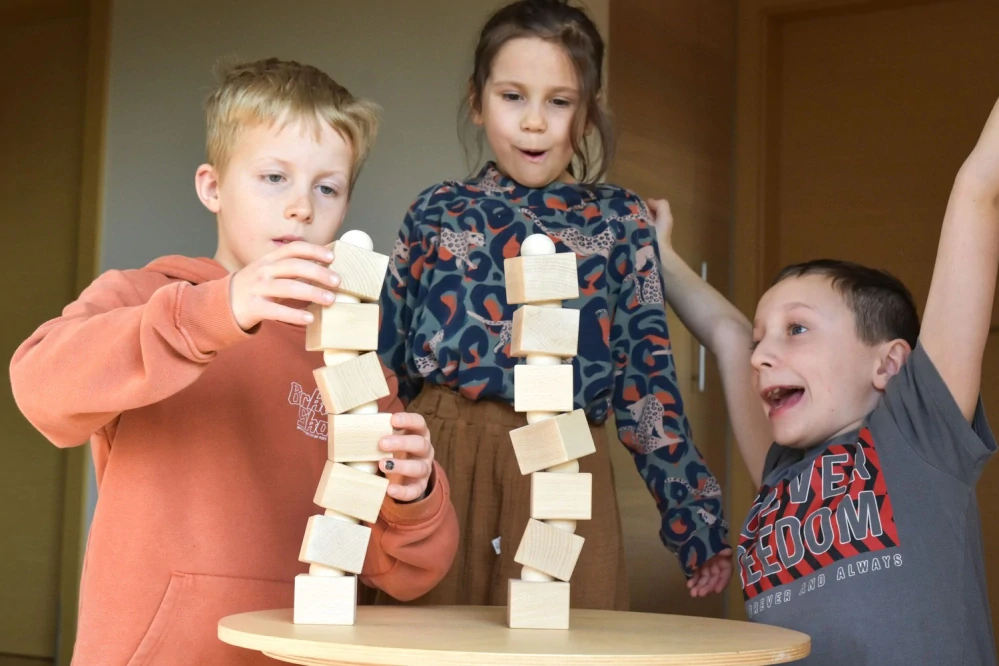 Dřevěná Balanční věž 16 ks