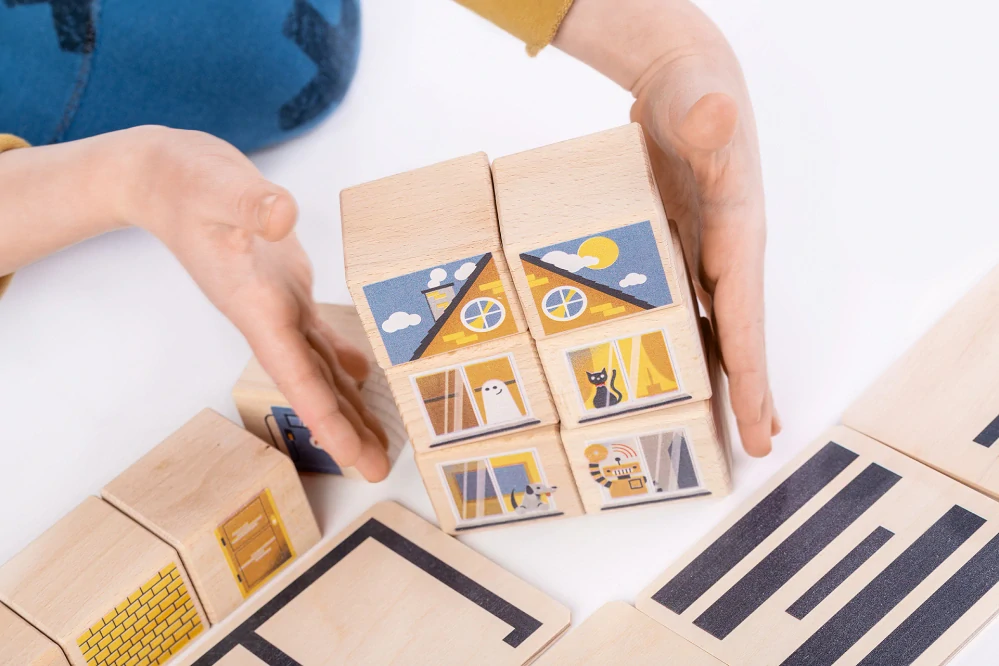 Dřevěná stavebnice CITY 20 ks