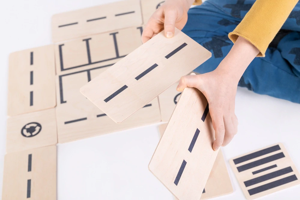 Dřevěná stavebnice ROADS 24 ks