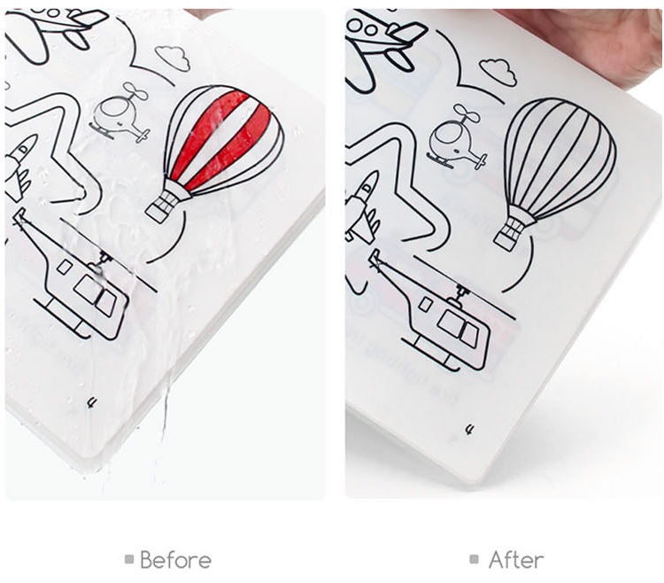 Stíratelná silikonová kniha omalovánek ZVÍŘÁTKA + fixy a hadřík ZDARMA