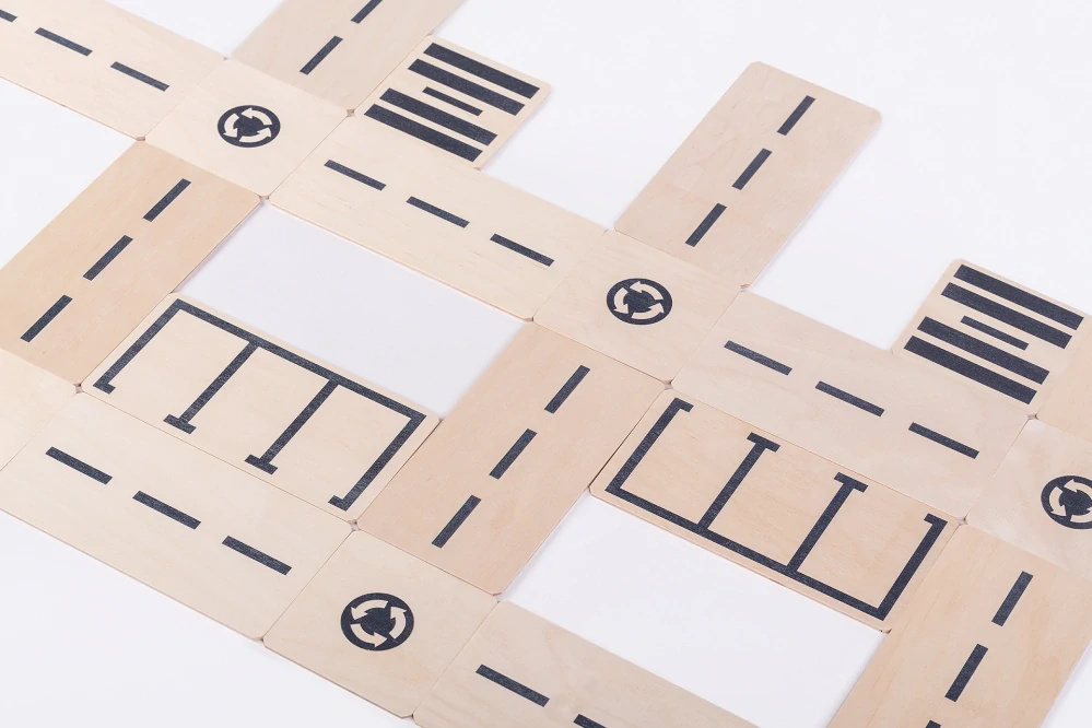 Dřevěná stavebnice ROADS 24 ks