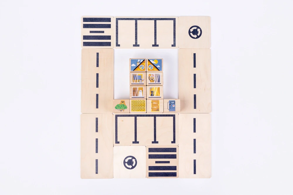 Dřevěná stavebnice CITY 20 ks