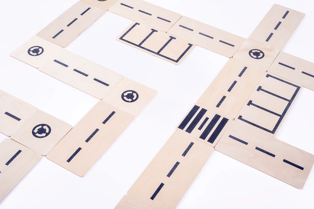 Dřevěná stavebnice ROADS 24 ks