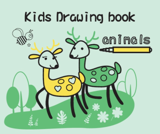 Stíratelná silikonová kniha omalovánek ZVÍŘÁTKA + fixy a hadřík ZDARMA