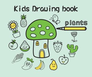 Stíratelná silikonová kniha omalovánek ROSTLINY + fixy a hadřík ZDARMA