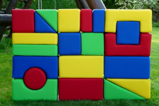 Molitanová stavebnice 21 ks (20 cm) BAVLNA + DÁREK